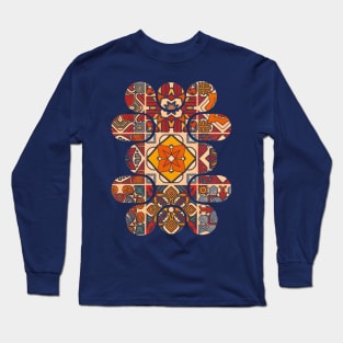 Abstract organic shape with moroccan tile pattern Long Sleeve T-Shirt